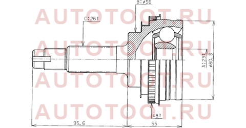 Шрус наружный TOYOTA COROLLA/SPRINTER/CORONA/CALDINA/CARINA 4/5A/4/5E 88-02 to10a hdk – купить в Омске. Цены, характеристики, фото в интернет-магазине autotoot.ru