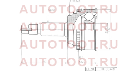 Шрус наружный TOYOTA HARRIER MCU10 2WD 99-03/CAMRY GRACIA MCV20/21 (Var.TOY/Seal Oil D=63) 99- to66a48 hdk – купить в Омске. Цены, характеристики, фото в интернет-магазине autotoot.ru