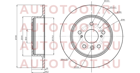 Диск тормозной (Сзади) Toyota Camry (XV30,XV40) 01-11 / Lexus RX 97-03 / Toyota Camry 01-06 / Camry hsdb0134 hosu – купить в Омске. Цены, характеристики, фото в интернет-магазине autotoot.ru