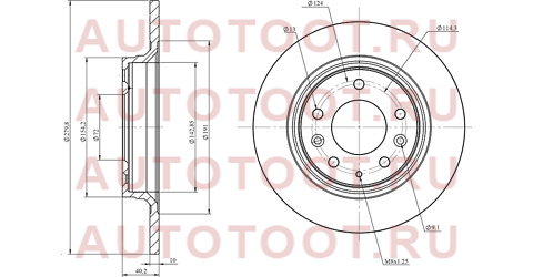 Диск тормозной (Сзади) Mazda 6 02-12 / Atenza 02-07 / Capella 87-02 / Premacy 99-05 hsdb0136 hosu – купить в Омске. Цены, характеристики, фото в интернет-магазине autotoot.ru