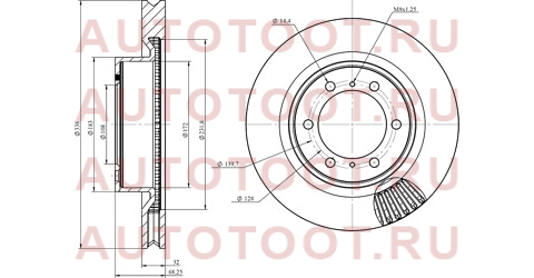 Диск тормозной Toyota Land Cruiser Prado (J150) 09-24 / Lexus GX 09-23 / Toyota 4Runner 09-24 hsdb0168 hosu – купить в Омске. Цены, характеристики, фото в интернет-магазине autotoot.ru