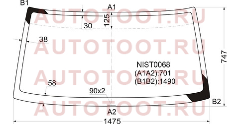 Стекло лобовое NISSAN TERRANO/DATSUN 88-96/FRONTIER/NAVARA 97-05/XTERRA 00-05 nist0068 kmk – купить в Омске. Цены, характеристики, фото в интернет-магазине autotoot.ru