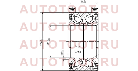 Подшипник передней ступицы SUZUKI SWIFT/LIANA (без ABS) dac4072w-10cs74 koyo – купить в Омске. Цены, характеристики, фото в интернет-магазине autotoot.ru