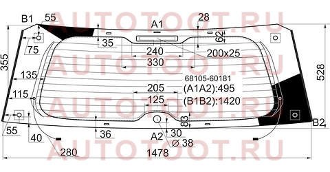 Стекло заднее с обогревом LEXUS LX570 07- 68105-60181 lexus – купить в Омске. Цены, характеристики, фото в интернет-магазине autotoot.ru