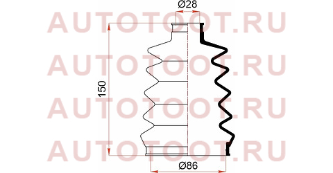 Пыльник шруса наружный MITSUBISHI DELICA/SPACE GEAR 94-04/L400 94-01/PAJERO/MONTERO 90-04 4M40/4D56T 02161 maruichi – купить в Омске. Цены, характеристики, фото в интернет-магазине autotoot.ru