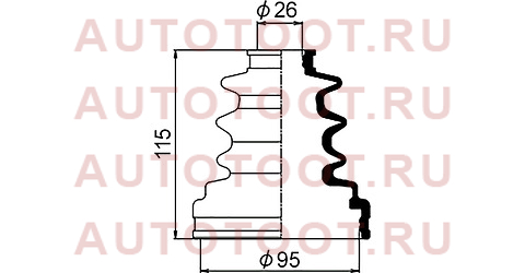 Пыльник ШРУСа наружный HILUX KDN1##/LN1##/RZN168/173 01-05/HIACE/REGIUSACE KDH2##/TRH2## 07-13/DYNA/ 24412 maruichi – купить в Омске. Цены, характеристики, фото в интернет-магазине autotoot.ru