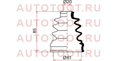 Пыльник шруса внутренний RR HONDA CR-V RD1/HONDA FIT 01-07 наружный FR (2 хомута. резина) 71424 maruichi – купить в Омске. Цены, характеристики, фото в интернет-магазине autotoot.ru