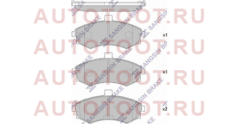 Колодки тормозные перед KIA CERATO 04-/HYUNDAI ELANTRA 00-06/MATRIX 01-10 sp1152 sangsin%20brake – купить в Омске. Цены, характеристики, фото в интернет-магазине autotoot.ru