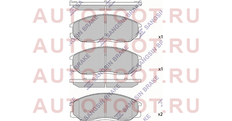 Колодки тормозные перед SSANGYONG ACTYON 05-11/ KYRON 05-/ REXTON 01- sp1157 sangsin%20brake – купить в Омске. Цены, характеристики, фото в интернет-магазине autotoot.ru