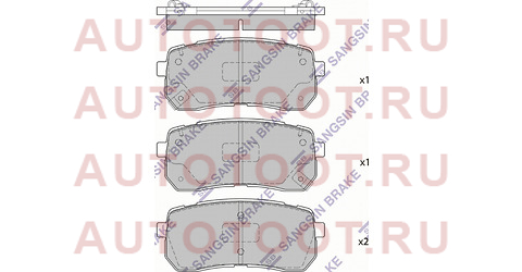 Колодки тормозные зад KIA SORENTO 14-/IX 55 08-13/H1/GRAND STAREX 07- sp1691 sangsin%20brake – купить в Омске. Цены, характеристики, фото в интернет-магазине autotoot.ru