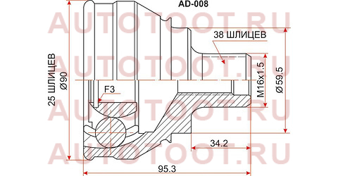 Шрус наружный AUDI 100 (44/C3) 1.8/2.0/2.3 82-90 ad-008 sat – купить в Омске. Цены, характеристики, фото в интернет-магазине autotoot.ru