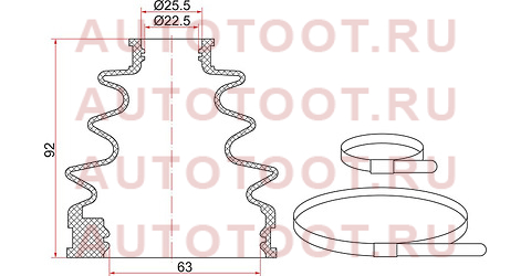 Пыльник шрус внутренний TOYOTA AXIO 14#/16#/PREM/ALLION ##T26# (2 хомута. резина) c1064t sat – купить в Омске. Цены, характеристики, фото в интернет-магазине autotoot.ru