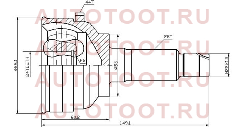 Шрус наружный MAZDA TRIBUTE/FORD ESCAPE 96-02 ABS ma-41a44 sat – купить в Омске. Цены, характеристики, фото в интернет-магазине autotoot.ru