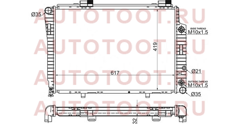 Радиатор MERCEDES C-CLASS W202 1.8/2.0/2.2/2.3/2.4 93-01/CLK-CLASS W208 2.0/3.2 97-02/SLK-CLASS W17 mb0008-1 sat – купить в Омске. Цены, характеристики, фото в интернет-магазине autotoot.ru