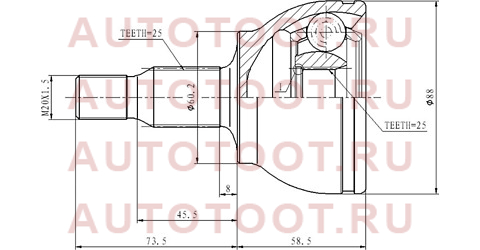 Шрус наружный FR MERCEDES W169/A140/160 04-12/W245 05-12 me203 sat – купить в Омске. Цены, характеристики, фото в интернет-магазине autotoot.ru