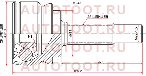 Шрус наружный MITSUBISHI COLT 4G15/4G19/Z24A/Z25/Z27/02- mi-41 sat – купить в Омске. Цены, характеристики, фото в интернет-магазине autotoot.ru