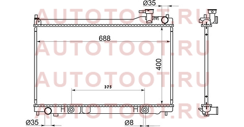 Радиатор NISSAN SKYLINE V35 04-/STAGEA M35 04-/INFINITI G35 01- ns0009v35 sat – купить в Омске. Цены, характеристики, фото в интернет-магазине autotoot.ru