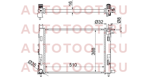 Радиатор RENAULT LOGAN/SANDERO 14-/DUSTER 10-/KAPTUR 16-/LADA VESTA 15- rn000214 sat – купить в Омске. Цены, характеристики, фото в интернет-магазине autotoot.ru