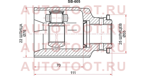 Шрус внутренний SUBARU IMPREZA G10/LEGACY B10/11/FORESTER S10 sb605 sat – купить в Омске. Цены, характеристики, фото в интернет-магазине autotoot.ru