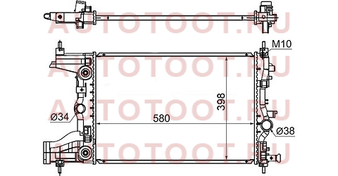 Радиатор CHEVROLET CRUZE/ORLANDO 1.8 09- / OPEL ASTRA J 1.6 09-/ZAFIRA C 1.8 10- sgch0006 sat – купить в Омске. Цены, характеристики, фото в интернет-магазине autotoot.ru