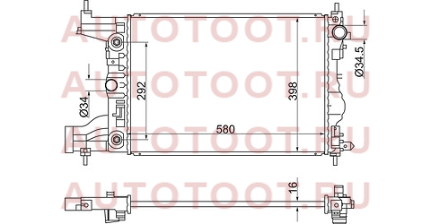 Радиатор CHEVROLET CRUZE 09- sgch00061 sat – купить в Омске. Цены, характеристики, фото в интернет-магазине autotoot.ru