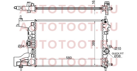 Радиатор CHEVROLET CRUZE 1.6/1.8 09- // ORLANDO/ZAFIRA C 1.8 10- // OPEL ASTRA J 1.4/1.6/1.8 09- sgch0006mt sat – купить в Омске. Цены, характеристики, фото в интернет-магазине autotoot.ru