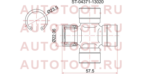 Крестовина кардана TOYOTA NOAH #R##/ST195/ST215/SV35/SUBARU FORESTER SF5 97-02 st-04371-13020 sat – купить в Омске. Цены, характеристики, фото в интернет-магазине autotoot.ru