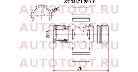 Крестовина кардана TY HiiAce/RegiusAce/HiLux Surf/ToyoAce/Dyna LN# st-04371-25010 sat – купить в Омске. Цены, характеристики, фото в интернет-магазине autotoot.ru