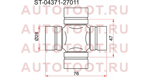 Крестовина переднего/заднего кардана LitAce/TownAce 99- CM/KM7#/8#, KDH/TRH2##, SR st-04371-27011 sat – купить в Омске. Цены, характеристики, фото в интернет-магазине autotoot.ru