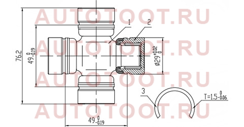 Крестовина кардана RR TY UZJ100/HDJ100, GX90, USZ141, LY1##/2##, KCH1#, KDH2##, TRN210 st-04371-60100 sat – купить в Омске. Цены, характеристики, фото в интернет-магазине autotoot.ru