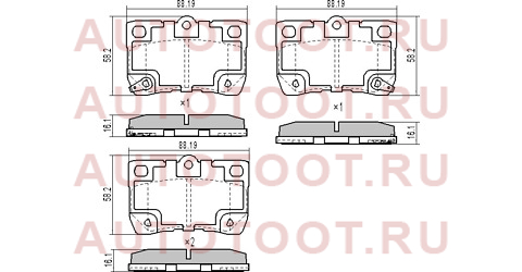 Колодки тормозные зад TOYOTA MARK X/CROWN 03-/LEXUS GS300/GS430/GS460 st0446622190 sat – купить в Омске. Цены, характеристики, фото в интернет-магазине autotoot.ru