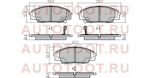 Колодки тормозные перед HONDA CIVIC EN 06-12 st06450s0aj10 sat – купить в Омске. Цены, характеристики, фото в интернет-магазине autotoot.ru