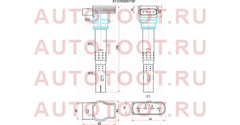 Катушка зажигания VAG A1/A3/A5/A6/Q5/OCTAVIA/SUPERB/YETI/GOLF/PASSAT/TIGUAN st07k905715f sat – купить в Омске. Цены, характеристики, фото в интернет-магазине autotoot.ru