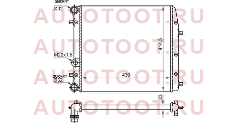 Радиатор SKODA FABIA 01-07/VOLKSWAGN POLO 02-09 (трубчатый) st100060 sat – купить в Омске. Цены, характеристики, фото в интернет-магазине autotoot.ru