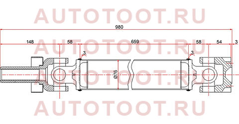 Вал карданный перед MITSUBISHI PAJERO V4#W 6G72/MONTERO V4#W 6G72 st1230011 sat – купить в Омске. Цены, характеристики, фото в интернет-магазине autotoot.ru