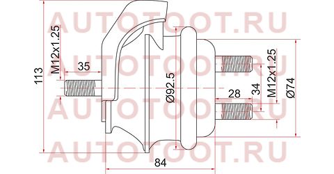 Подушка двигателя FR TOYOTA MARK2,VEROSSA 1GFE 00- st-12360-70040 sat – купить в Омске. Цены, характеристики, фото в интернет-магазине autotoot.ru