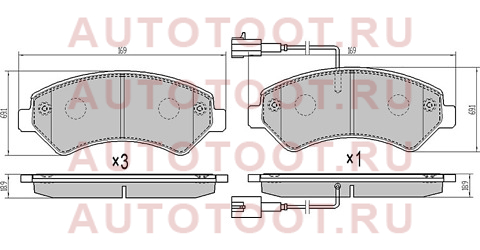 Колодки тормозные перед PEUGEOT BOXER 06- (2 датчика износа с керамическим наполнением) st1612433680cr sat – купить в Омске. Цены, характеристики, фото в интернет-магазине autotoot.ru