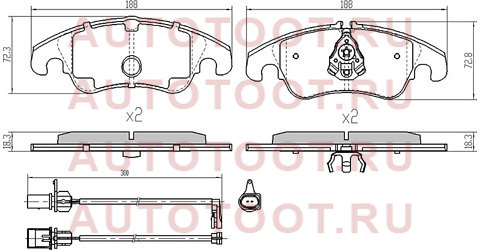 Колодки тормозные перед FORD FOCUS DB# 09-11/ AUDI A4 08-/ A5/S5 09-/ A6/S6 09-11/ Q5 08- st1761090 sat – купить в Омске. Цены, характеристики, фото в интернет-магазине autotoot.ru