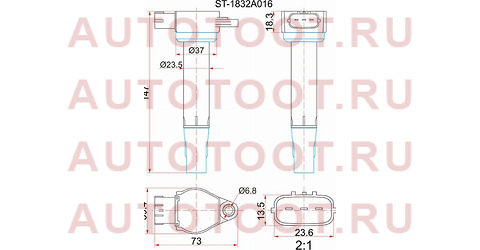 Катушка зажигания MITSUBISHI LANCER X 07- 1.8/2.0/ASX 10- 1.8/2.0/OUTLANDER 06- 2.0/2.4 st-1832a016 sat – купить в Омске. Цены, характеристики, фото в интернет-магазине autotoot.ru