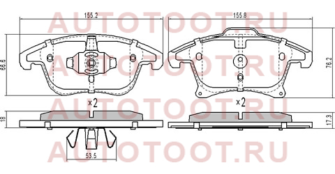 Колодки тормозные перед FORD MONDEO 14- st1860105 sat – купить в Омске. Цены, характеристики, фото в интернет-магазине autotoot.ru