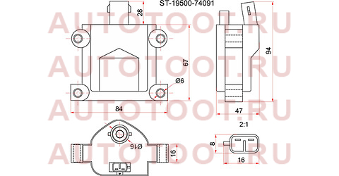 Катушка зажигания TOYOTA CALDINA ST195/190/CARINA AT190/CORONA ST190 (модуль) st1950074091 sat – купить в Омске. Цены, характеристики, фото в интернет-магазине autotoot.ru