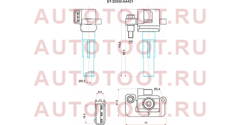 Катушка зажигания SUBARU FORESTER SF/SG/SH EJ20 97- st22433aa421 sat – купить в Омске. Цены, характеристики, фото в интернет-магазине autotoot.ru