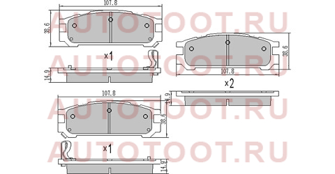 Колодки тормозные зад SUBARU IMPREZA GC/GF 92-/LEGACY BC/BD/BG 89-/LEGACY BE/BH/BJF 89-/SVX 92- st26296aa060 sat – купить в Омске. Цены, характеристики, фото в интернет-магазине autotoot.ru