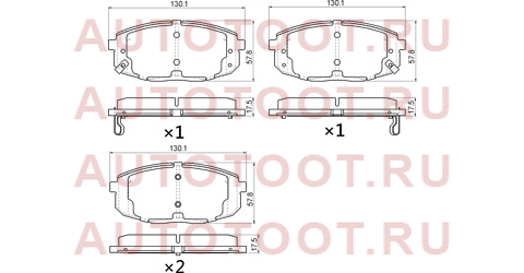 Колодки тормозные перед HYUNDAI CRETA 15-/I30 07-/KIA CEED 07-12 (с отверстиями под пружинки) st280006 sat – купить в Омске. Цены, характеристики, фото в интернет-магазине autotoot.ru