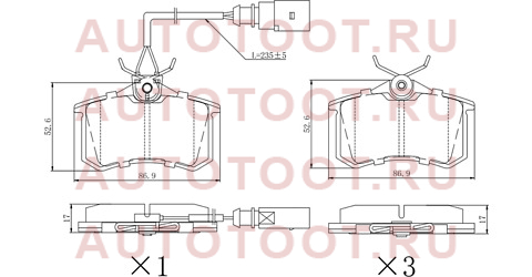 Колодки тормозные зад SKODA OCTAVIA 12-/ VW TRANSPORTER 90-03 (с датчиком) st280073 sat – купить в Омске. Цены, характеристики, фото в интернет-магазине autotoot.ru