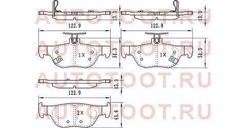 Колодки тормозные зад MAZDA 3 2018-/CX-30 19- st280169 sat – купить в Омске. Цены, характеристики, фото в интернет-магазине autotoot.ru