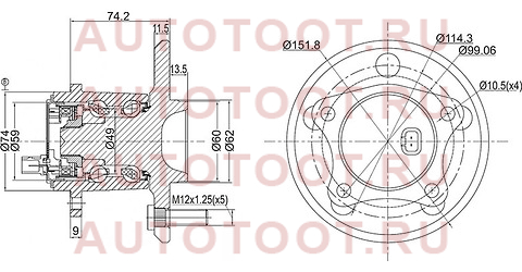 Ступичный узел задн./лев TOYOTA WINDOM MCV30/CAMRY ACV40 st-42460-06010 sat – купить в Омске. Цены, характеристики, фото в интернет-магазине autotoot.ru