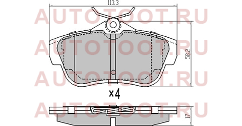 Колодки тормозные зад CITROEN JUMPY 07-/PEUGEOT EXPERT 07-/FIAT SCUDO 07- st425497 sat – купить в Омске. Цены, характеристики, фото в интернет-магазине autotoot.ru