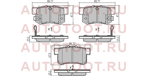 Колодки тормозные зад HONDA CR-V RD# 02-06/STREAM 01- st43022sg0010 sat – купить в Омске. Цены, характеристики, фото в интернет-магазине autotoot.ru