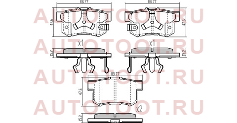 Колодки тормозные зад HONDA ACCORD CU#/ CR-V RD4/8 (с крепежом в поршень суппорта) st43022tp6a01 sat – купить в Омске. Цены, характеристики, фото в интернет-магазине autotoot.ru